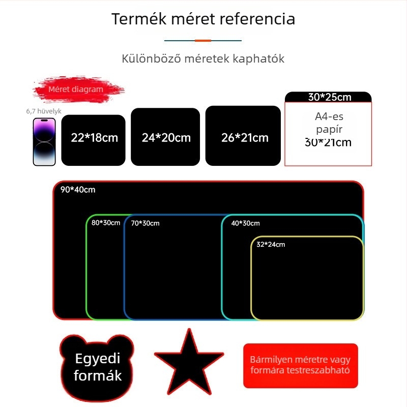 Színes virágszirmok mintás egérpad, tartós gumiból készült asztali pad számítógépes játékokhoz, foltálló, csúszásmentes, iroda használatra, 300×600×2 mm