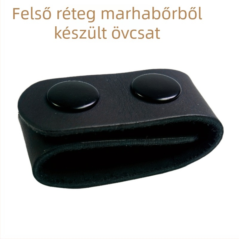 Taktikai öv dupla gyűrűs csattal, marhabőr, testreszabható, kültéri használatra, minden évszakra