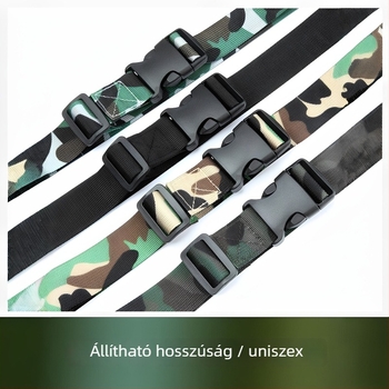 Iskolások számára készült katonai edzésöv — nejlon, műanyag csat, csatos zárás, Jacquard szövés, szélesség 2-4 cm