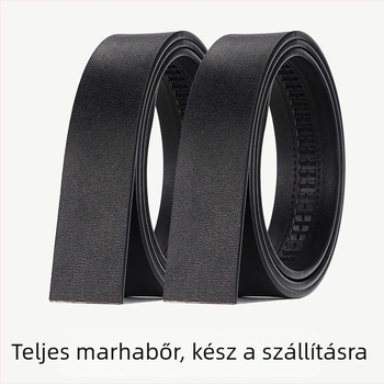 Férfi valódi bőrből készült öv automata csattal, másodlagos marhabőr, 2-4 cm szélesség, üzleti stílus