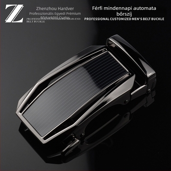 Férfi övcsat automata, ötvözet, D-formájú, testreszabható, üzleti használatra.