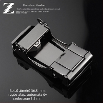 Férfi övcsat automata, ötvözet, D-formájú, testreszabható, üzleti használatra.