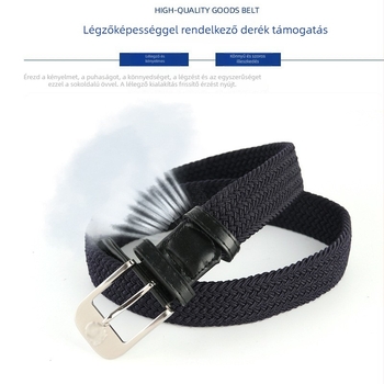 Rugalmas szövött öv ötvözetből készült csattal, tűcsattal, 2–4 cm szélesség