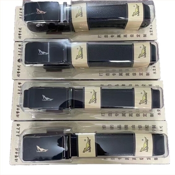 Férfi PU bőr öv automata csattal, 2–4 cm szélesség, élvédő szegéllyel, kopásálló, üzleti stílus