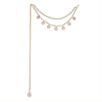 Fém deréklánc nőknek — dekoratív öv ruhákhoz, hossz 105 cm, Lihan Jewelry, Nyár 2021