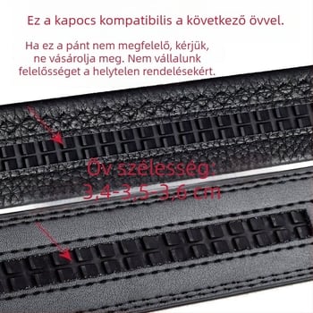 Férfiak számára automata övcsat alumínium ötvözetből, téglalap alakú, mágneses zárás, üzleti stílus