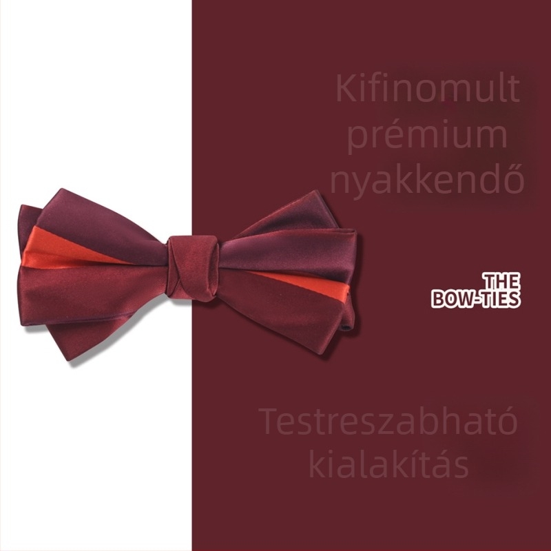Jacquard szatén csokornyakkendő, poliészter, uniszex, koreai stílus