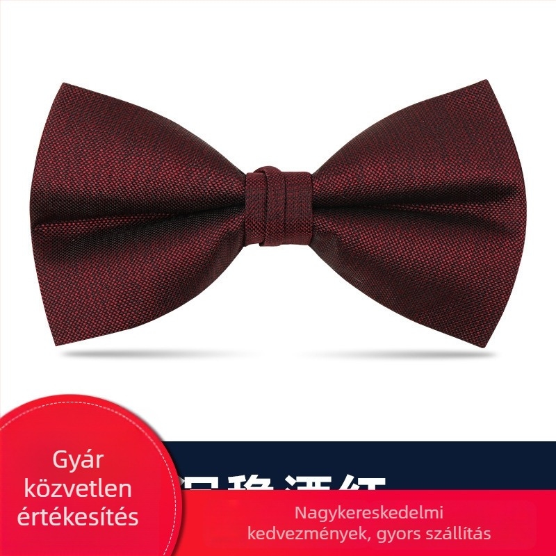 Esküvői csokornyakkendő, jacquard feldolgozás, lapos fejű forma, csíkos mintázat, poliészter anyag és bélés