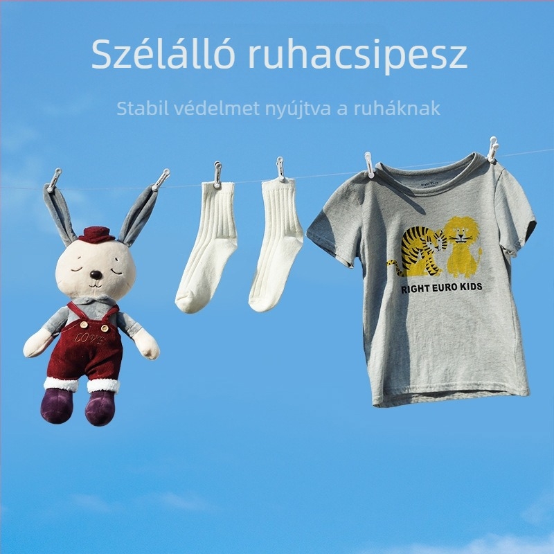 Ruhaszárító csipesz – PP+PET, 16 darabos készlet, 240 darabos csomagolás