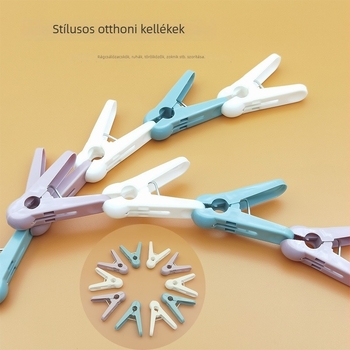 Szárító csipesz – szélálló, multifunkcionális rögzítő csipesz ruhákhoz; műanyag PP, modell 1632, 144 darab