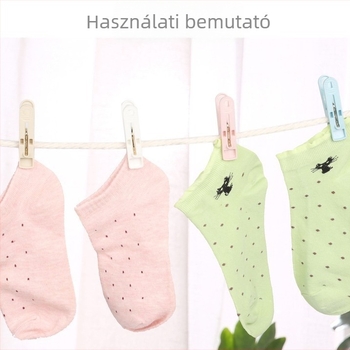 Műanyag ruhaszárító csipesz hálós zacskóval – MS-1102, 50 darabos csipeszcsomag, Rice tree