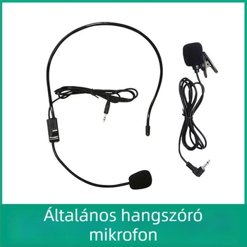 Fejhallgatós mikrofon beépített erősítővel, vezetékes idegenvezető-mikrofon osztályterembe — beépített akkumulátor, üzemidő >12h, Bluetooth 1.1, SNR <60 dB