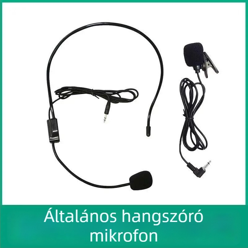 Fejhallgatós mikrofon beépített erősítővel, vezetékes idegenvezető-mikrofon osztályterembe — beépített akkumulátor, üzemidő >12h, Bluetooth 1.1, SNR <60 dB