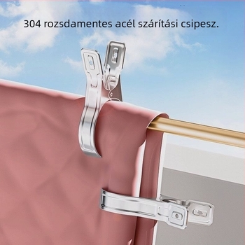 Rozsdamentes acél szárító klipek, szélálló kivitelben, plédekhez és ruházathoz, négy darabos készlet