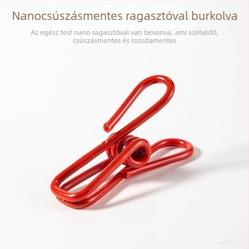 Fanxing műanyag bevonatú ruhaklipsek – modell Small Clips, 200 darabos készlet, többfunkciós klipszek takarókhoz, fehérneműhöz, nadrághoz, zoknikhoz, sálhoz