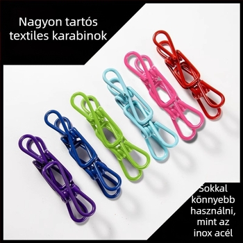 Fanxing műanyag bevonatú ruhaklipsek – modell Small Clips, 200 darabos készlet, többfunkciós klipszek takarókhoz, fehérneműhöz, nadrághoz, zoknikhoz, sálhoz