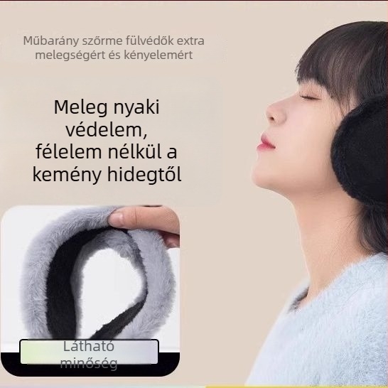 Fülmelegítő fleece belsővel, pamutból, ősz-tél, felnőttek