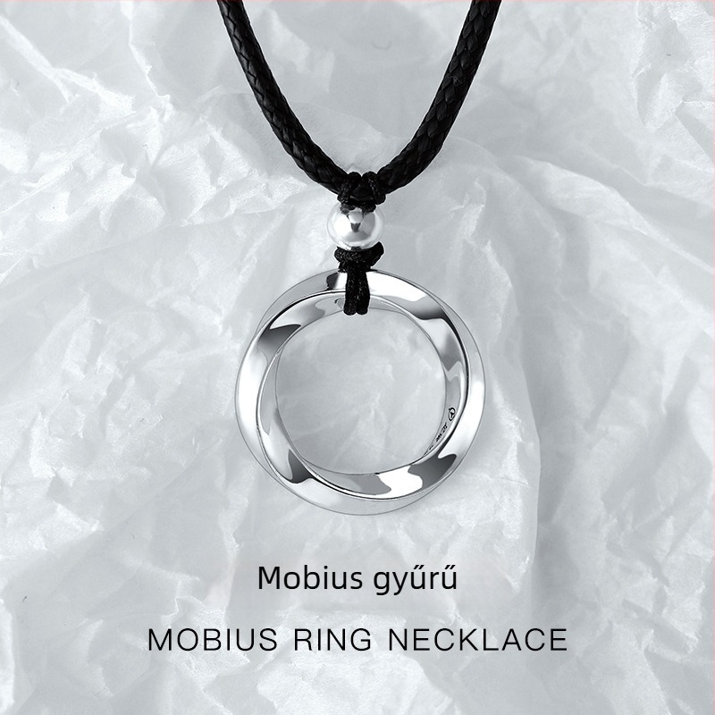 Férfi Mobius gyűrű nyaklánc 999 ezüst
