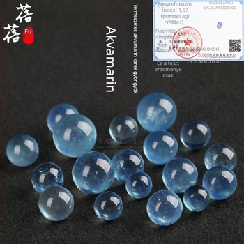 Beibeifu Kristály akvamarin természetes ördögkék árnyalatú gyöngyök, 10 mm, kerekek, DIY ékszerekhez