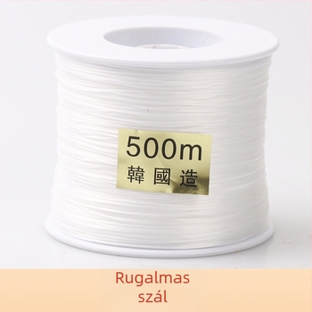 Rugalmas gyöngyös zsinóros karkötő, ezüst 925 tisztaságú