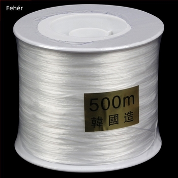 Rugalmas gyöngyös zsinóros karkötő, ezüst 925 tisztaságú