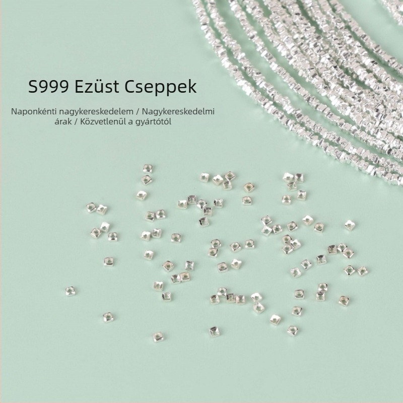 DIY ékszerkészítés kiegészítők – ezüst, gyöngyházfényes felület, 99% tisztaság, Shengfeng, 2025 tavasz