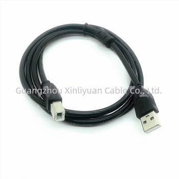 Nyomtató USB-kábel, USB 2.0, 1,5 m, fekete, négyzetes csatlakozó, adatkábel