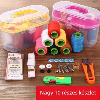 Varró doboz készlet – hordozható háztartási 10 részes mini szerszámkészlet, többfunkciós varrókészlet, 180 g