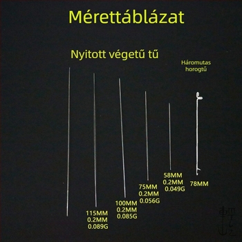 Ultra-vékony gyöngyfűző tű nyitott véggel — kézműves karkötők készítéséhez