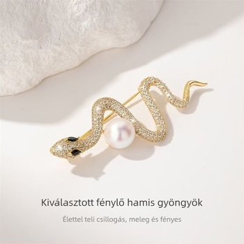 Kígyó alakú bross női, exkluzív dizájn, állat forma, cinkötvözet, elektroplatázás, kínai stílus
