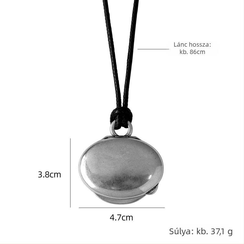 Fuyun Moonlight Treasure Box nyaklánc, sárgaréz medál, szabályos lánc, 81 cm+ kerület, 37 g tömeg