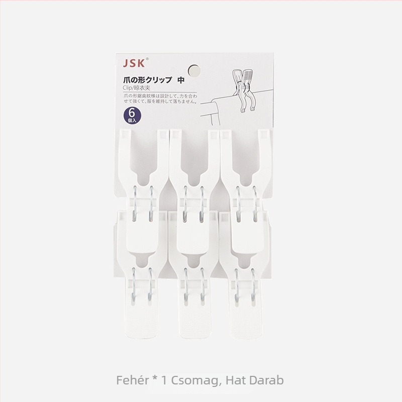 Ruha-szárító csipesz, karmaszerű formájú, műanyag, modell J-37505