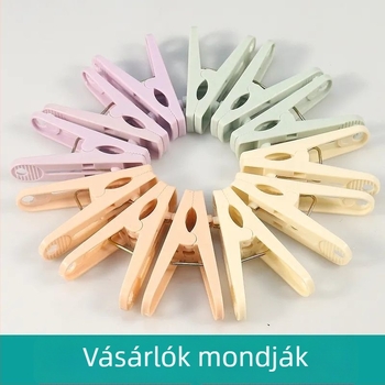 Háztartási műanyag ruhaszárító klipsz, kis méretű, tartós, szélálló rögzítő a ruhákhoz és törölközőkhöz
