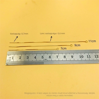 Fülbevaló-kiegészítők – 925 ezüst, elektroplatírozott, koreai stílus, hosszú bojtos fülbevaló box-chain lánccal (friss és édes)