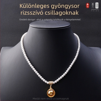 Nyaklánc műgyönggyel, eredeti dizájn, uniszex