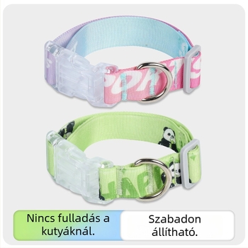 Bei muge Kutyakollár Cartoon mintával, állítható, poliészter anyag, általános használat, egész éves viselés, biztonságos, fullasztó nélküli kialakítás