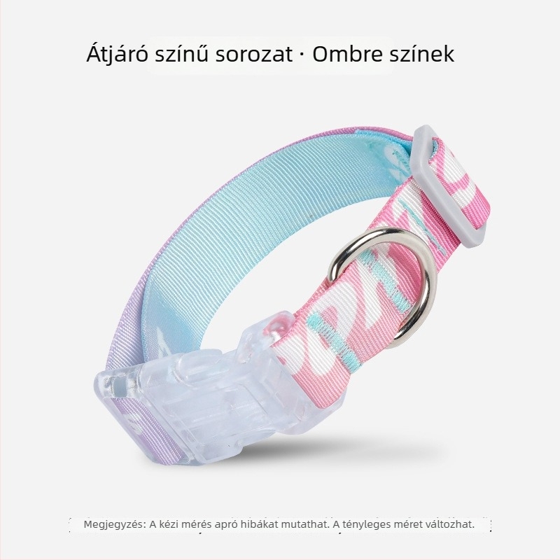 Bei muge Kutyakollár Cartoon mintával, állítható, poliészter anyag, általános használat, egész éves viselés, biztonságos, fullasztó nélküli kialakítás