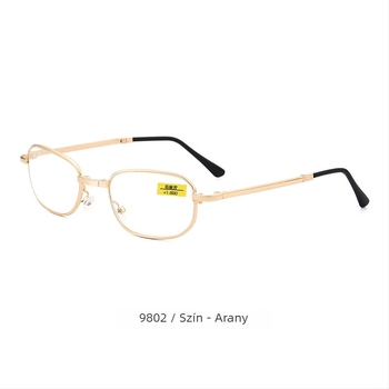 Összecsukható olvasó szemüveg anti-fáradtság lenc gékkel, távoli és közeli látáshoz, fém/TR keret