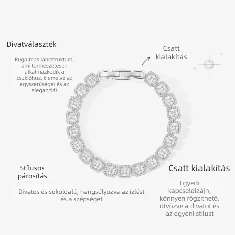 Geometriai karkötő, réz-műanyag anyag, elektroplattázás, friss és édes stílus