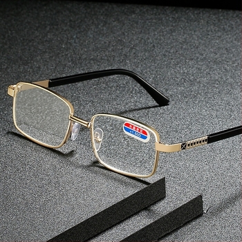 Teljes keretes olvasó szemüveg, üveg lencsék, keret műanyag + fém, uniszex, idős korosztálynak, ovalis arcformához illeszkedik