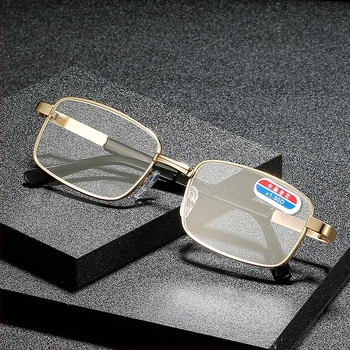 Teljes keretes olvasó szemüveg, üveg lencsék, keret műanyag + fém, uniszex, idős korosztálynak, ovalis arcformához illeszkedik