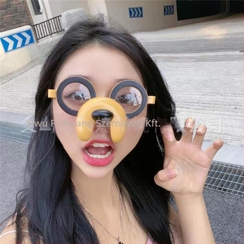 Fényképprop szemüveg – állat alakú karikatúra szemüveg, PC anyag, modell 126, Feihuang, licencelhető magáncímke