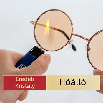Olvasó szemüveg, kerek fém keret, teljes keret, üveg lencsék, 2023 nyári megjelenés