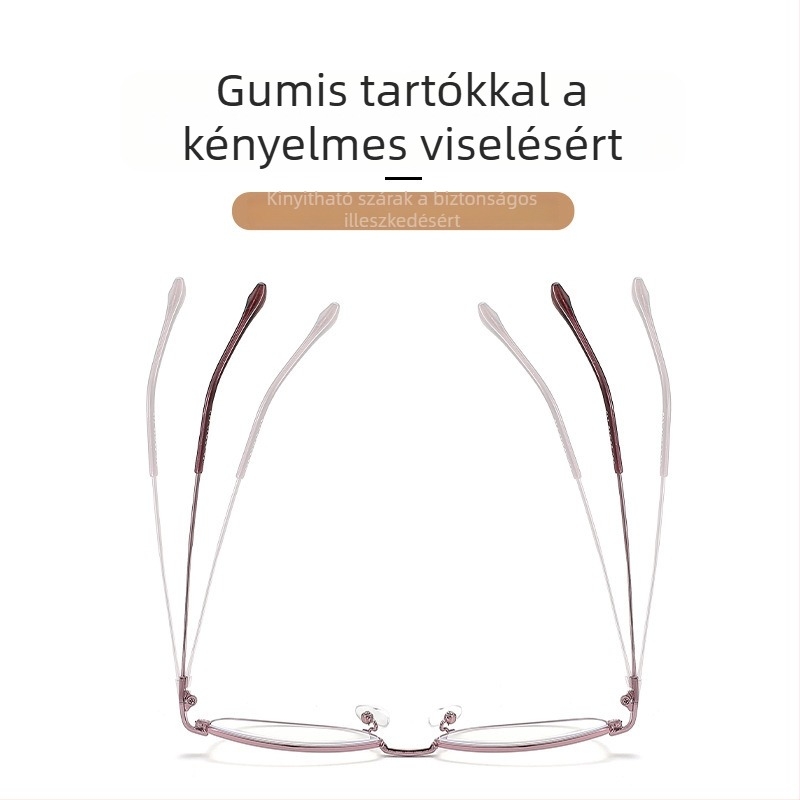 Olvasószemüveg TAC lencsékkel, anti-kék fényvédelemmel, teljes fém keret