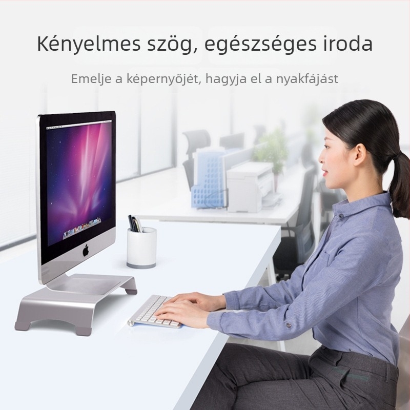 Libor alumíniumötvözet asztali állvány laptop és monitor emeléséhez, kompatibilis YZ62-vel, súly 1250 g
