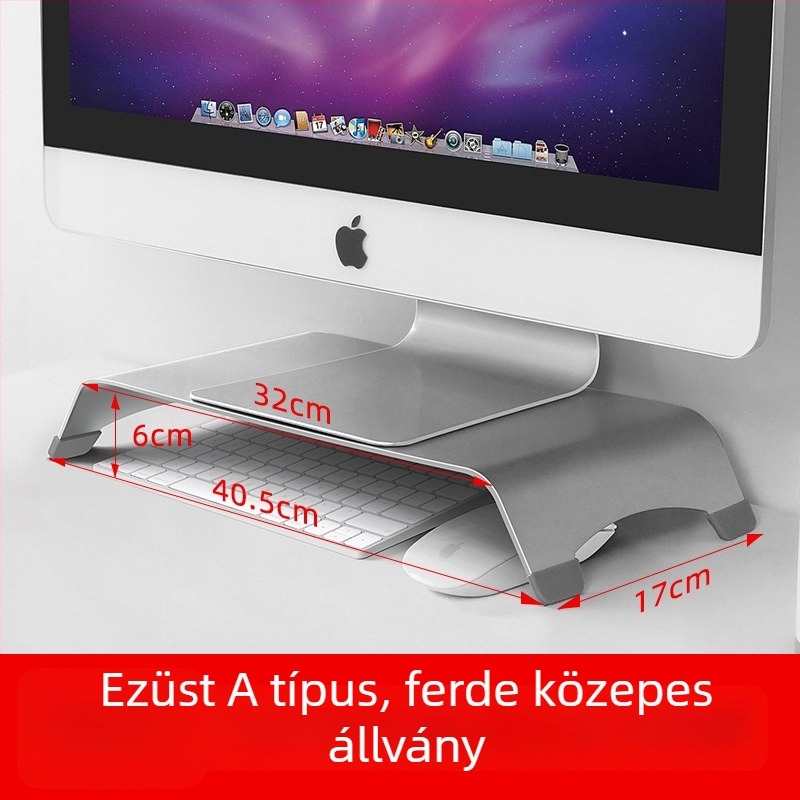 Libor alumíniumötvözet asztali állvány laptop és monitor emeléséhez, kompatibilis YZ62-vel, súly 1250 g