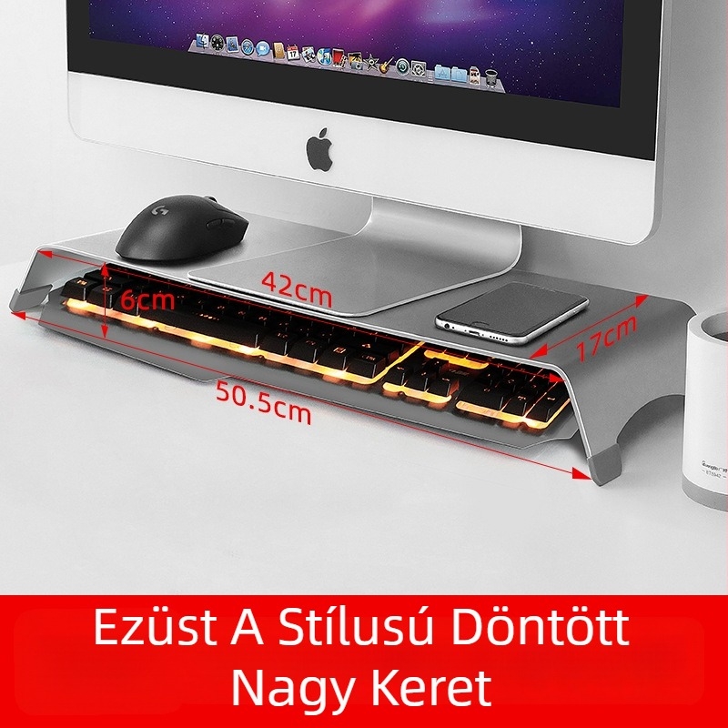 Libor alumíniumötvözet asztali állvány laptop és monitor emeléséhez, kompatibilis YZ62-vel, súly 1250 g