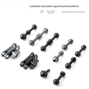 Alumínium ötvözetű univerzális tartó 17 mm gömbfejjel – kompatibil mobiltelefonokkal, sportkamerákkal, tükör nélküli kamerákkal és táblagépekkel – többfunkciós