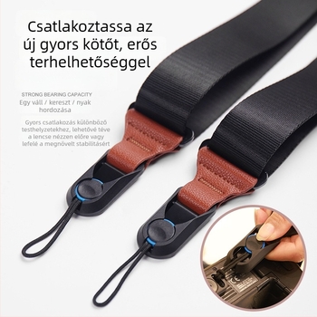 Fényképezőgép pánt J-8 sorozat DSLR és tükör nélküli kamerákhoz, gyors oldás, gyors felszerelés és pontos állítás