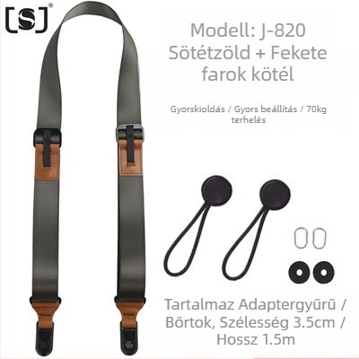 Fényképezőgép pánt J-8 sorozat DSLR és tükör nélküli kamerákhoz, gyors oldás, gyors felszerelés és pontos állítás
